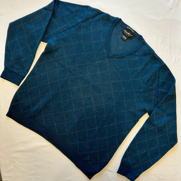 EDDIE BAUER 100% MERINO WOOL DAD SWEATER, LG - Picture 1 of 4